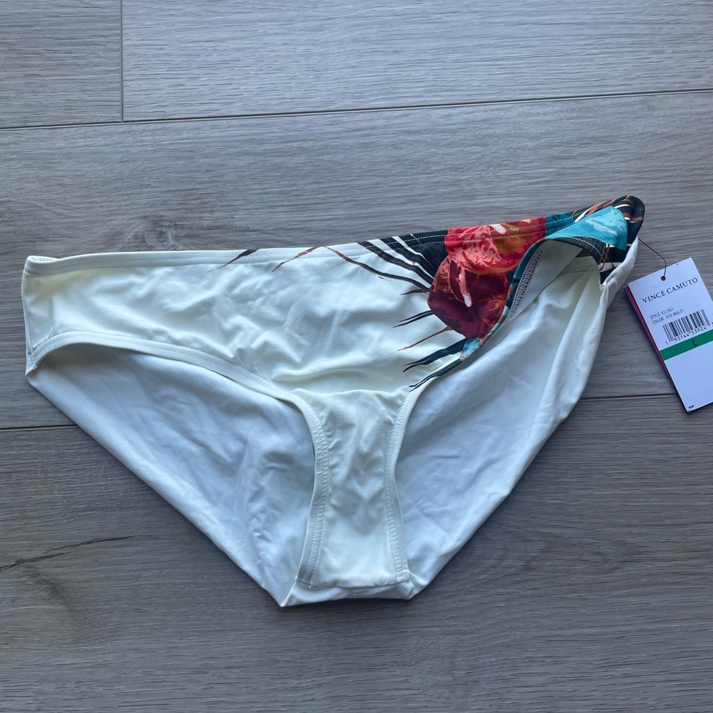 Vince Camuto Tropical-Print Cheeky-Fit V11561 Swim Bottoms New With Tag